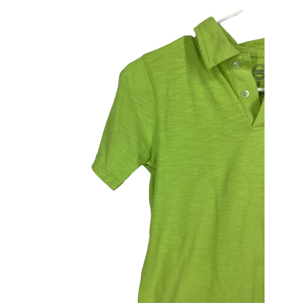 Wonder Nation Boys Lime Green Short Sleeve Polo Shirt Kids Youth Size Medium 8 - Picture 2 of 5